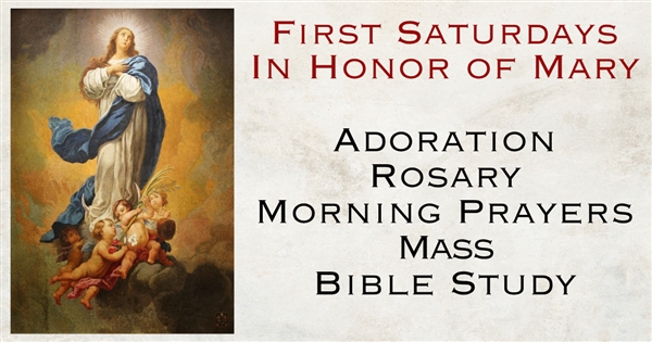 First Saturday Prayer/Bible Study